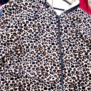 Ladies Old navy leopard print jacket